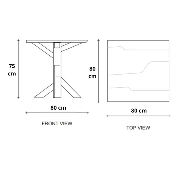 KI Square Oak table - Image 4