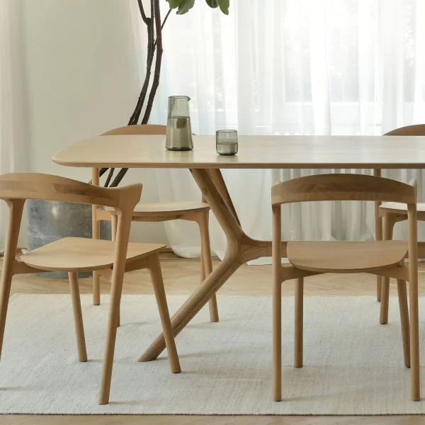 X Oak Dining Table - Image 3