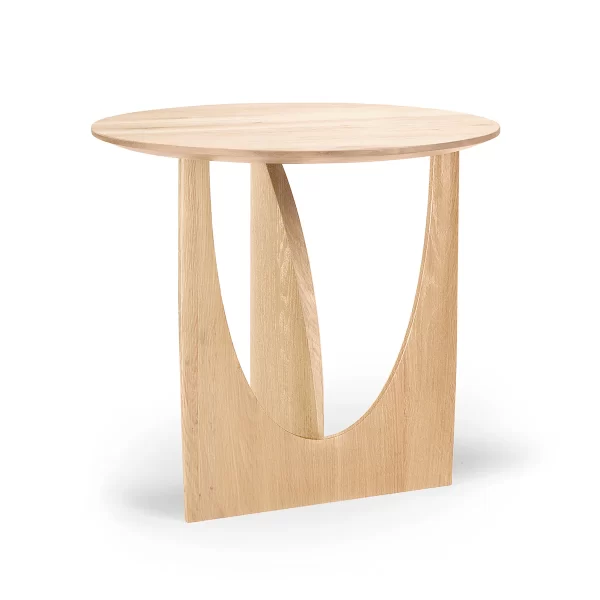 Ethnicraft Oak Geometric Side Table - Image 5