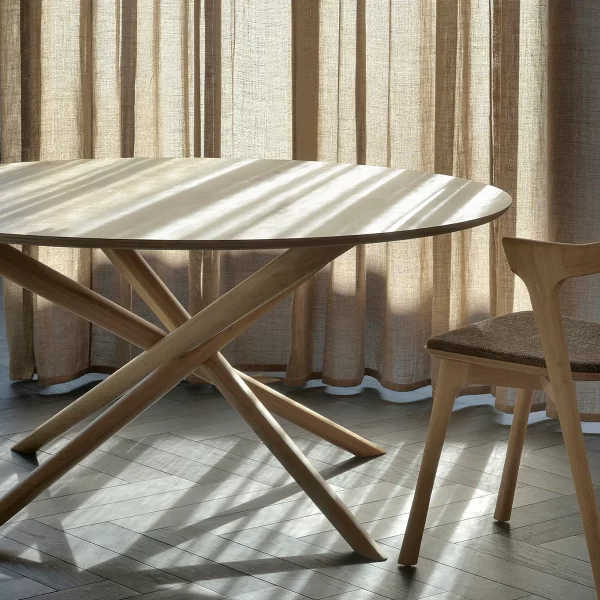 Ethnicraft Mikado Round Dining Table Oak 150cm - Image 3