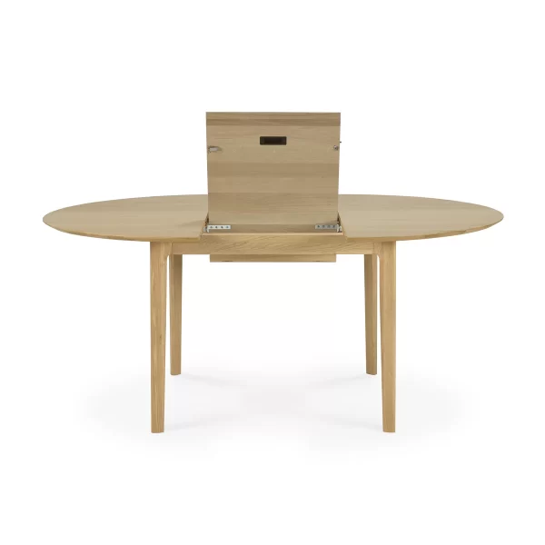 Ethnicraft Bok round extension dining table 129-179 - Image 3