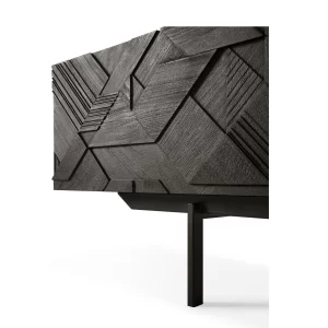 Ethnicraft Teak Graphic TV Cupboard W: 160cm x D: 45cm x H: 51cm