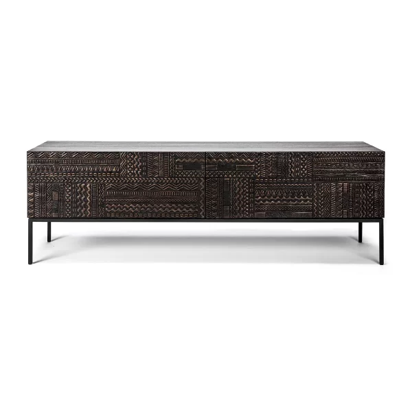 Ethnicraft Teak Tabwa TV Cupboard W: 240cm x D: 45cm x H: 51cm - Image 2