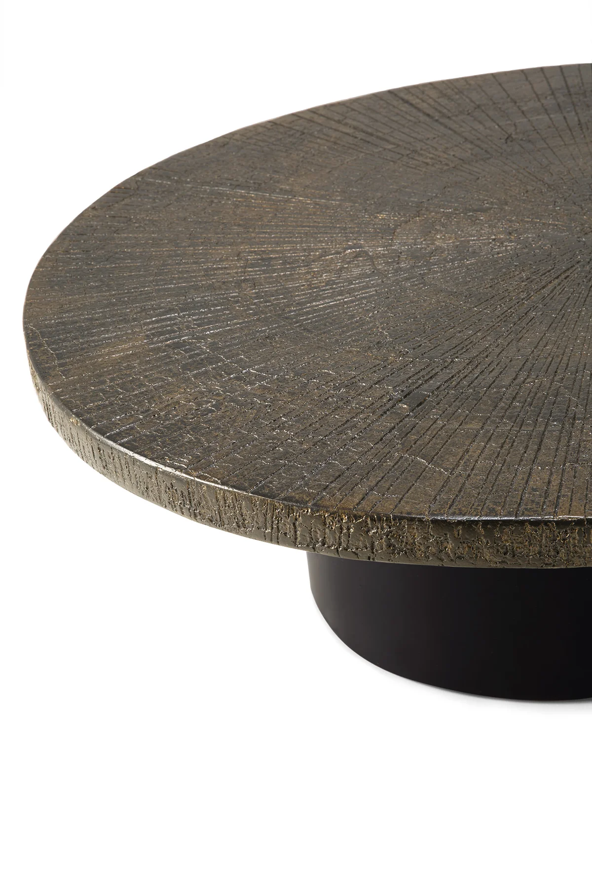 Ethnicraft Slice coffee table - Minerals - Whisky - oval 105/94/33 - Image 3