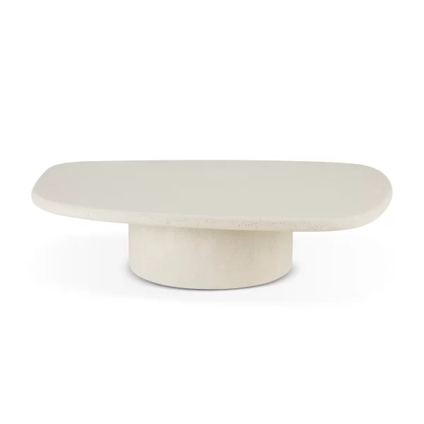 Ethnicraft Microcement Elements Pebble Coffee Table  L:134cm D: 96cm x H: 30cm - Image 3