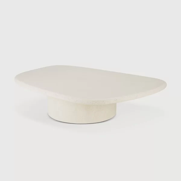 Ethnicraft Microcement Elements Pebble Coffee Table  L:134cm D: 96cm x H: 30cm - Image 2