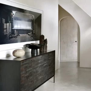 Teak Grooves Sideboard  152 cm x D: 45cm x H: 87cm