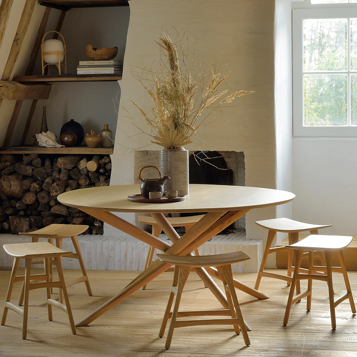 Ethnicraft Oak Osso Counter Stool - Image 4