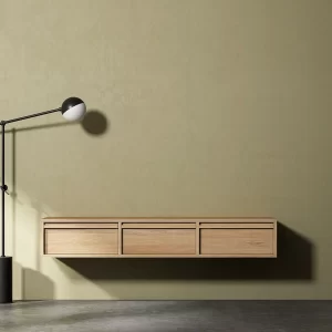 Floating Cabinet with 3 Drawers L 161 x D 40 x H 26