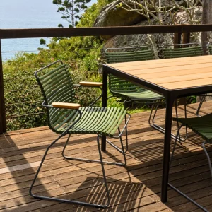 Click Dining Chair (With Armrest) Outdoor - Olive Green