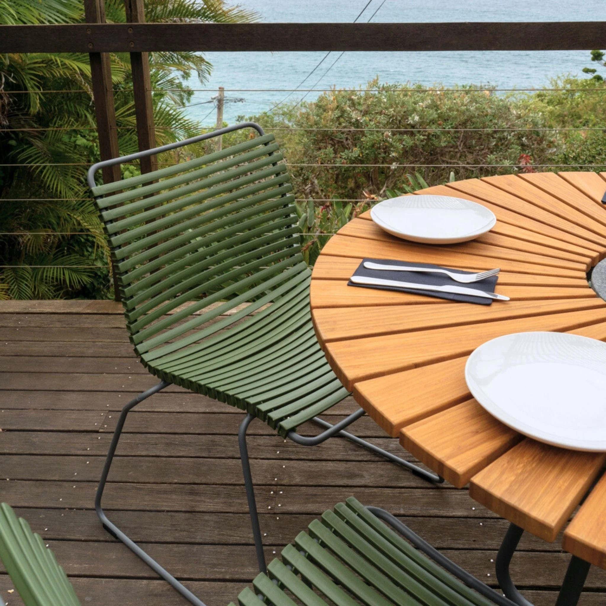 Click Dining Chair (No Arms)- Olive Green - Image 2