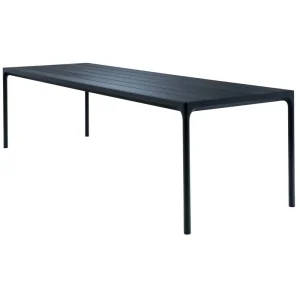 Four Table - Black Top & Frame 270(CM)