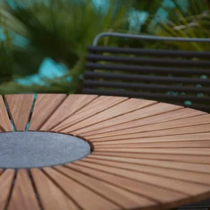 Circle Dining Table - Bamboo | Grey 110(CM)