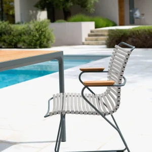 Click Dining Chair (With Armrest) - Muted White