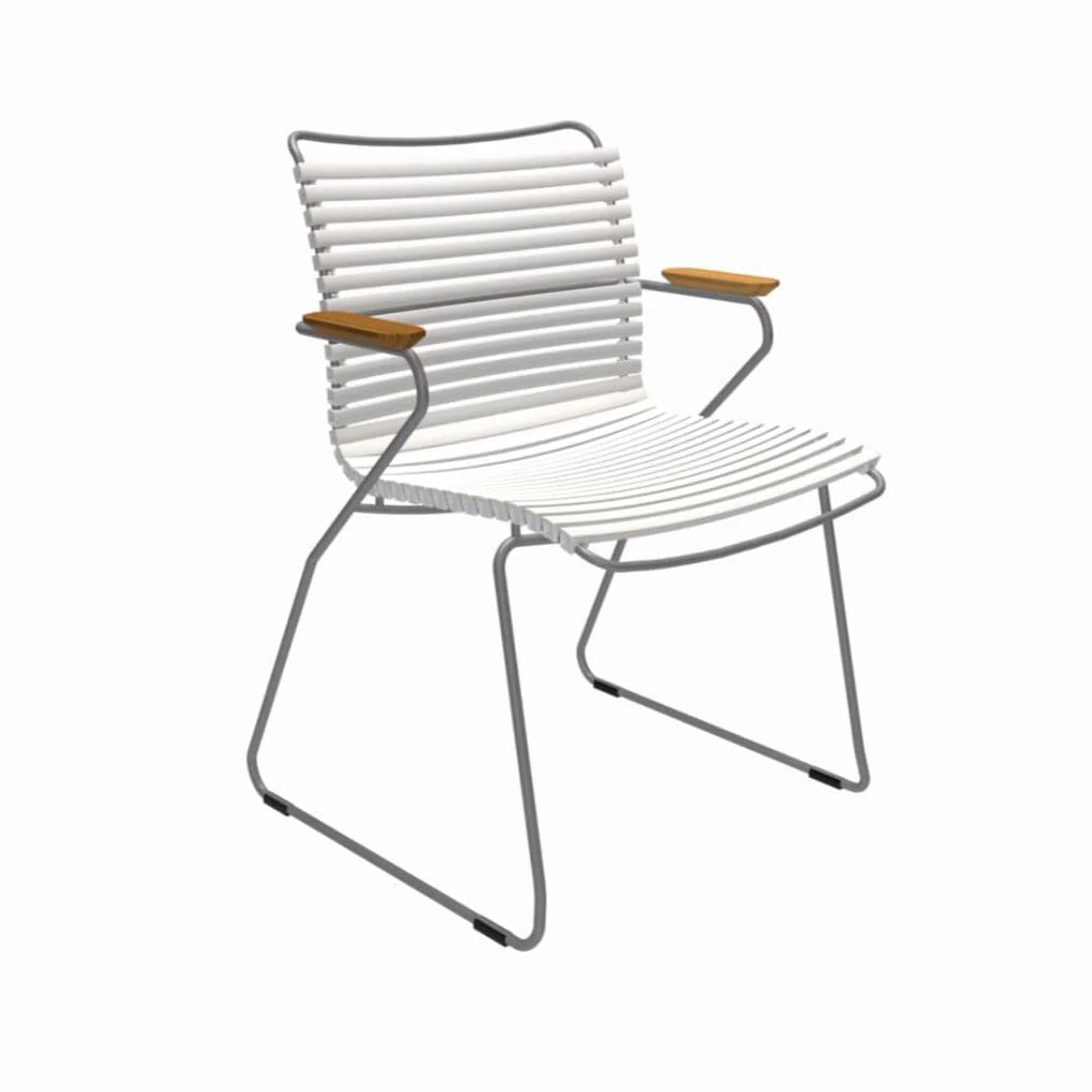 Click Dining Chair (With Armrest) - Muted White - Image 2