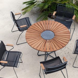 Circle Dining Table - Bamboo | Grey 150(CM)