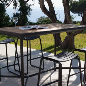 Four Bar Table - Bamboo | Black 160(CM)