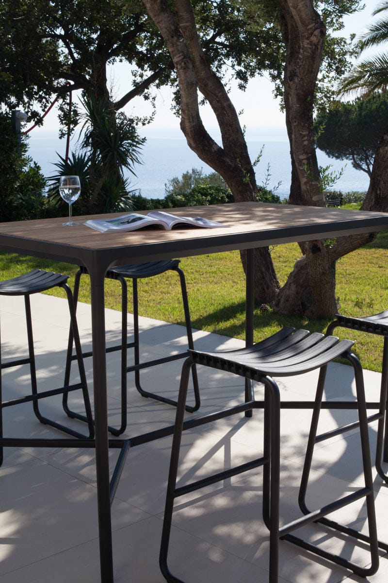 Four Bar Table - Bamboo | Black 160(CM)