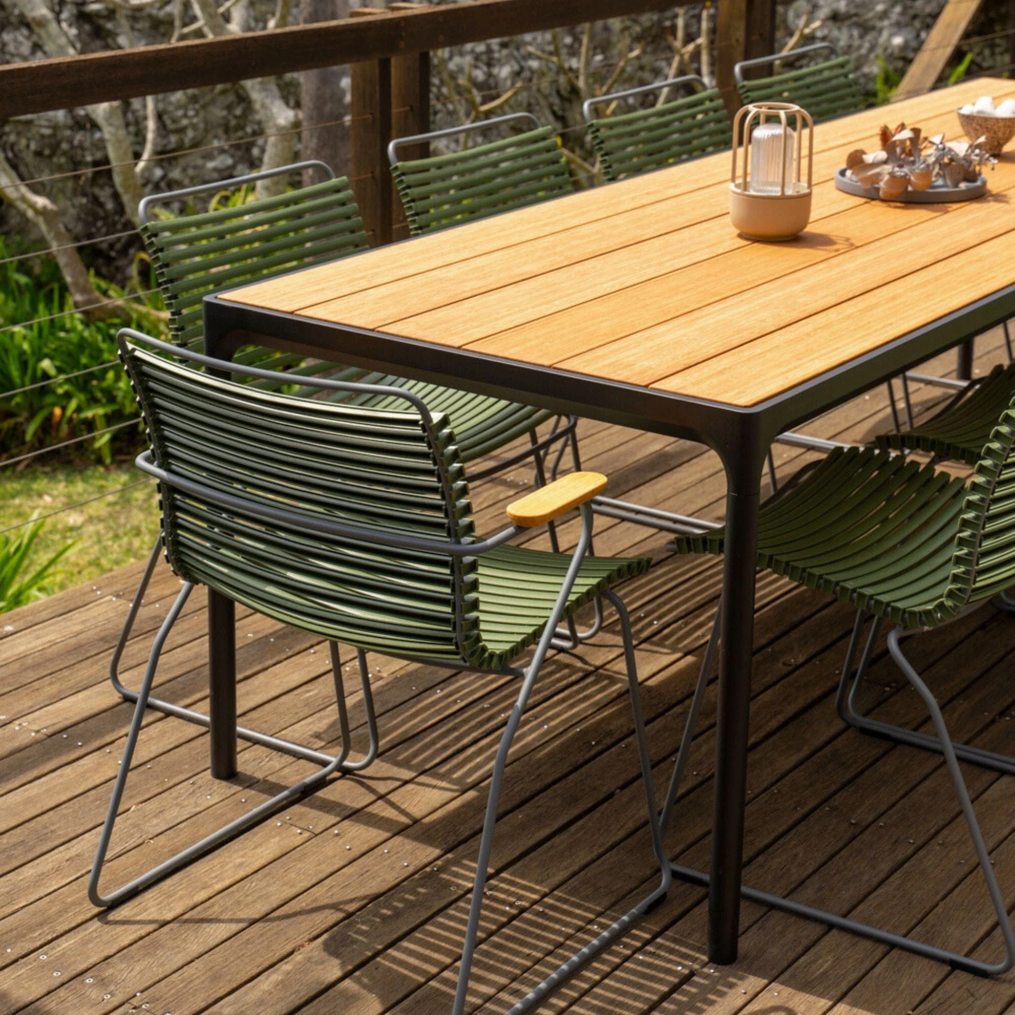 Four Table - Bamboo | Black 210(CM) - Image 5