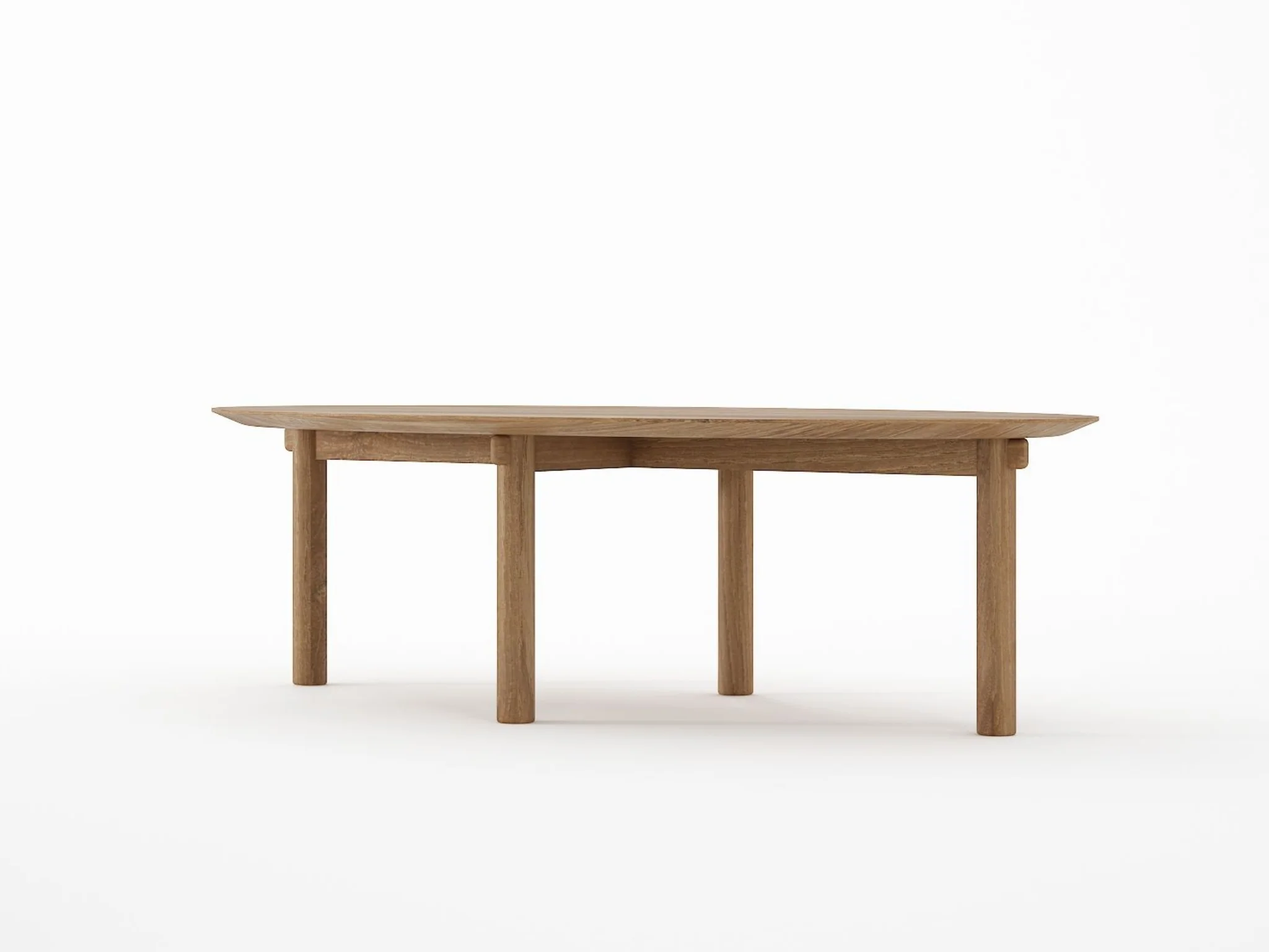 Tenon Oval Coffee Table 140cm - Teak - Image 5