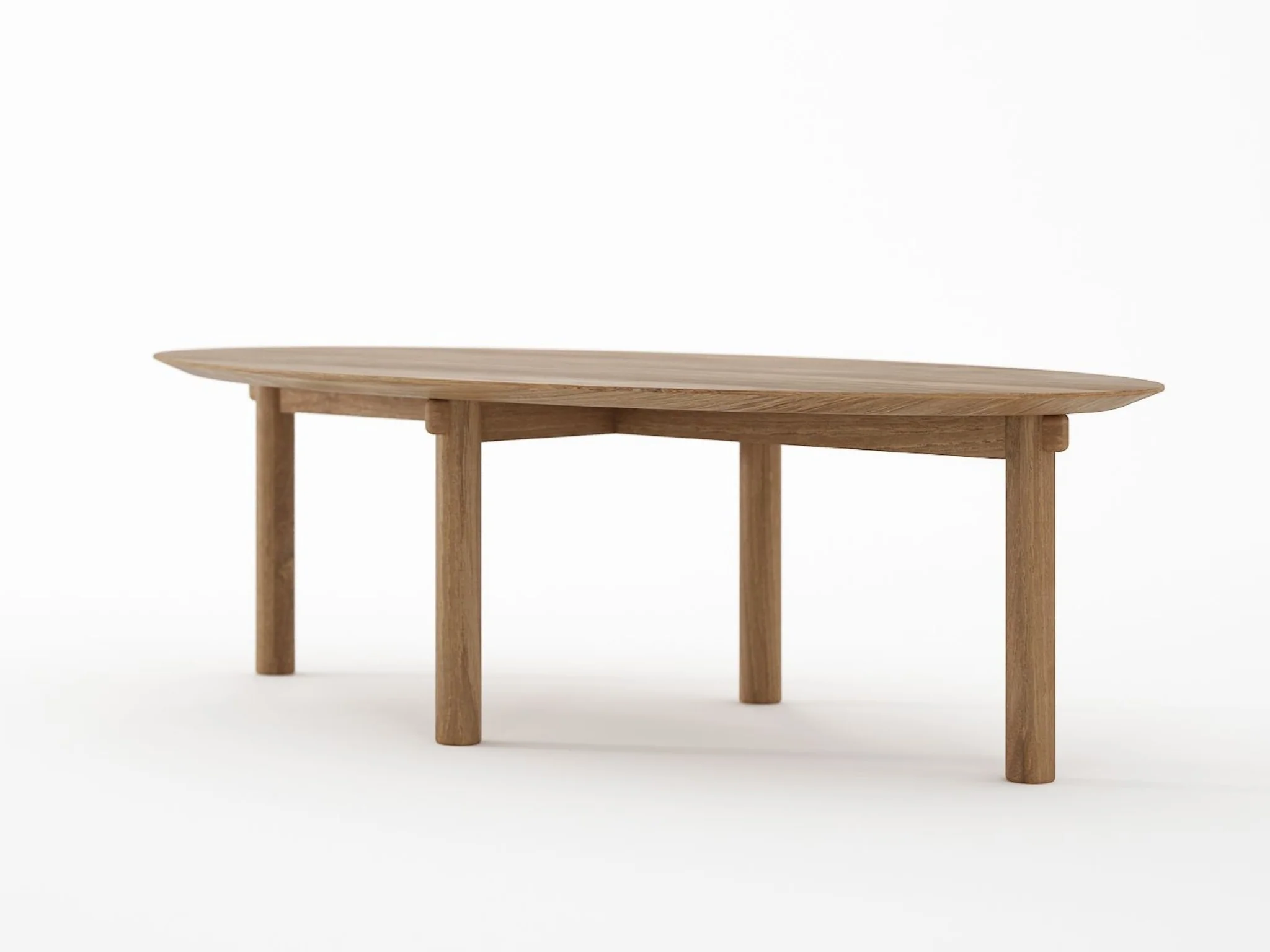 Tenon Oval Coffee Table 140cm - Teak - Image 3