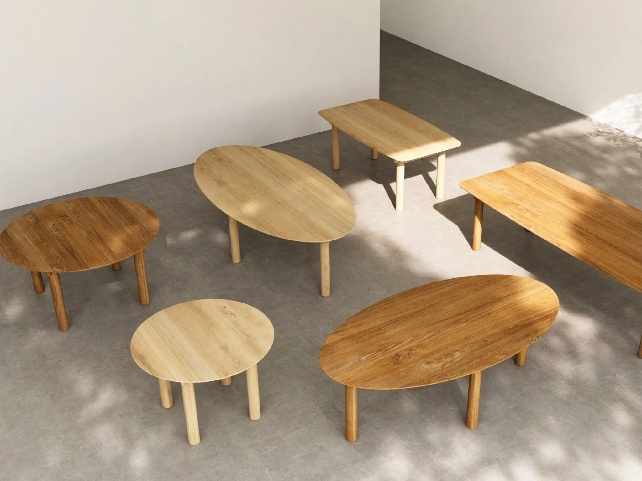 Tenon Oval Coffee Table 140cm - Teak - Image 2