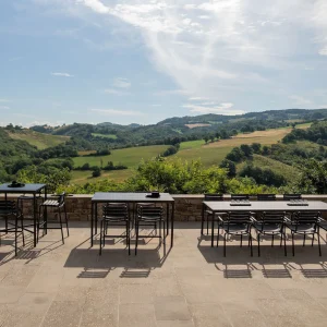 Four Table - Black Top & Frame 210(CM)