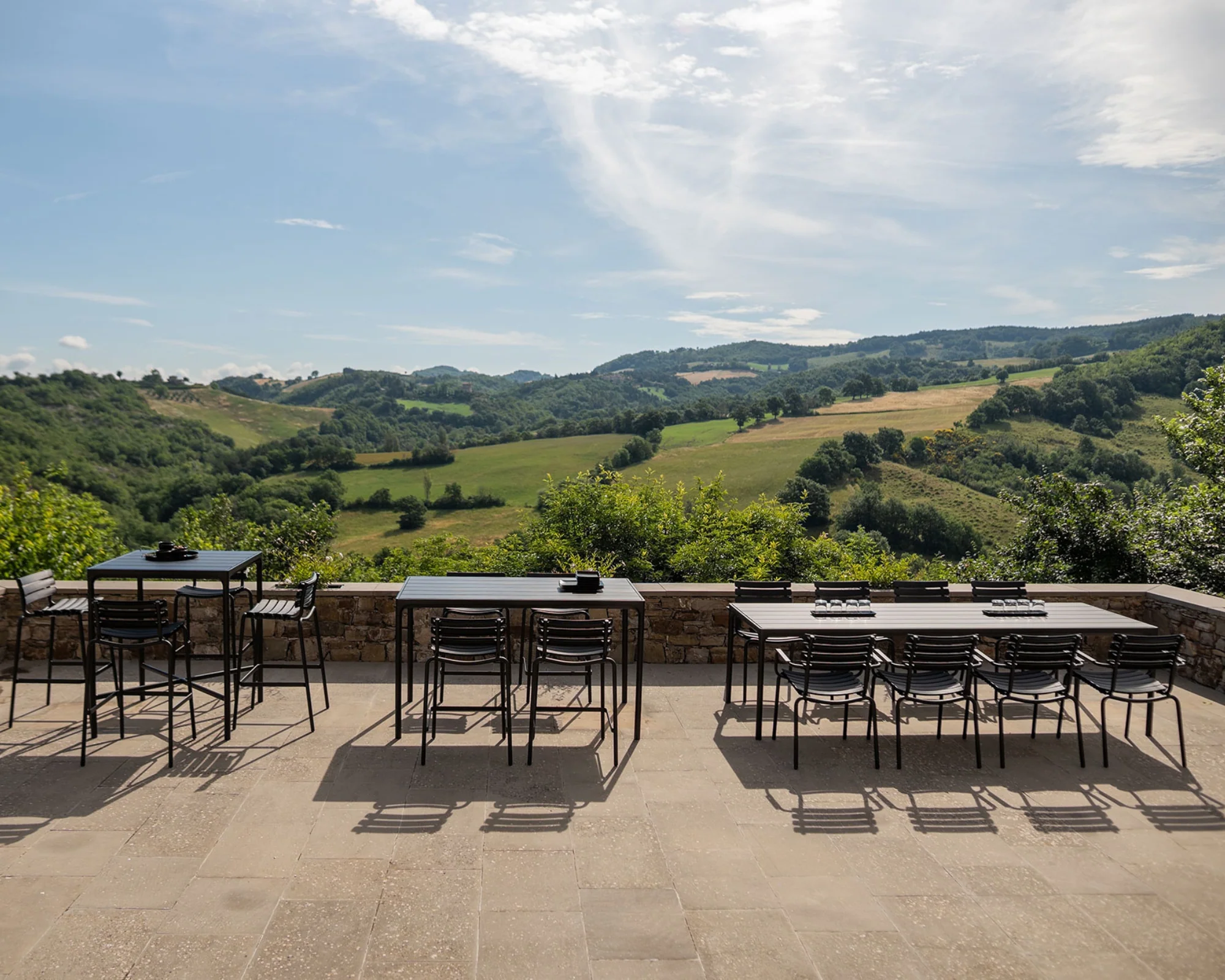 Four Table - Black Top & Frame 270(CM) - Image 2