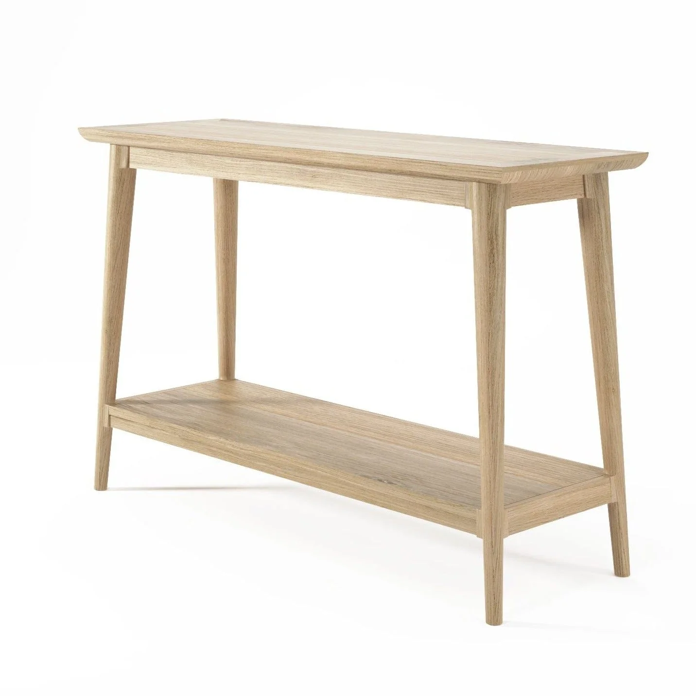 Vintage Console 1 Shelf - European Oak